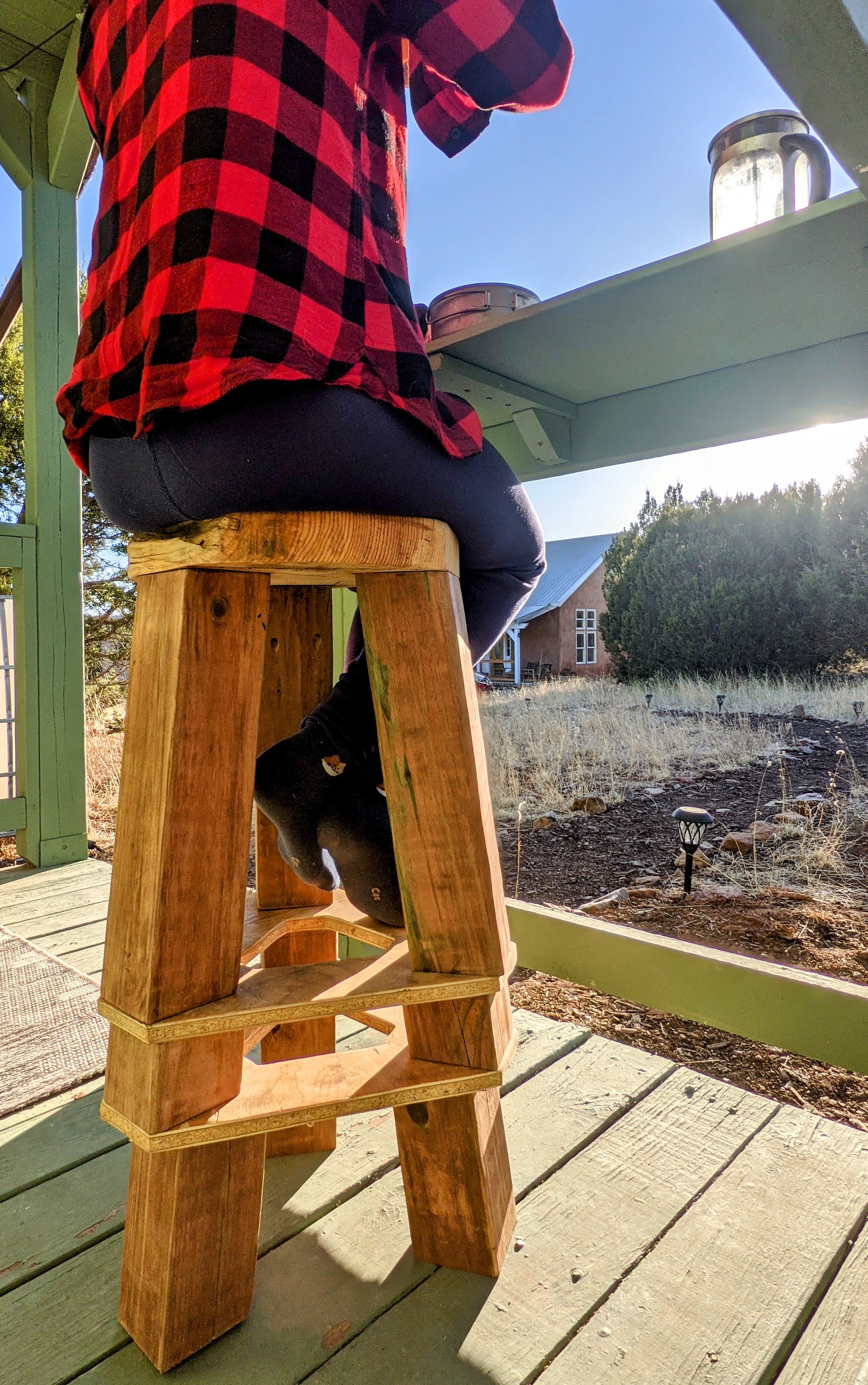 Scrap Wood Stool on a New Mexico Farm