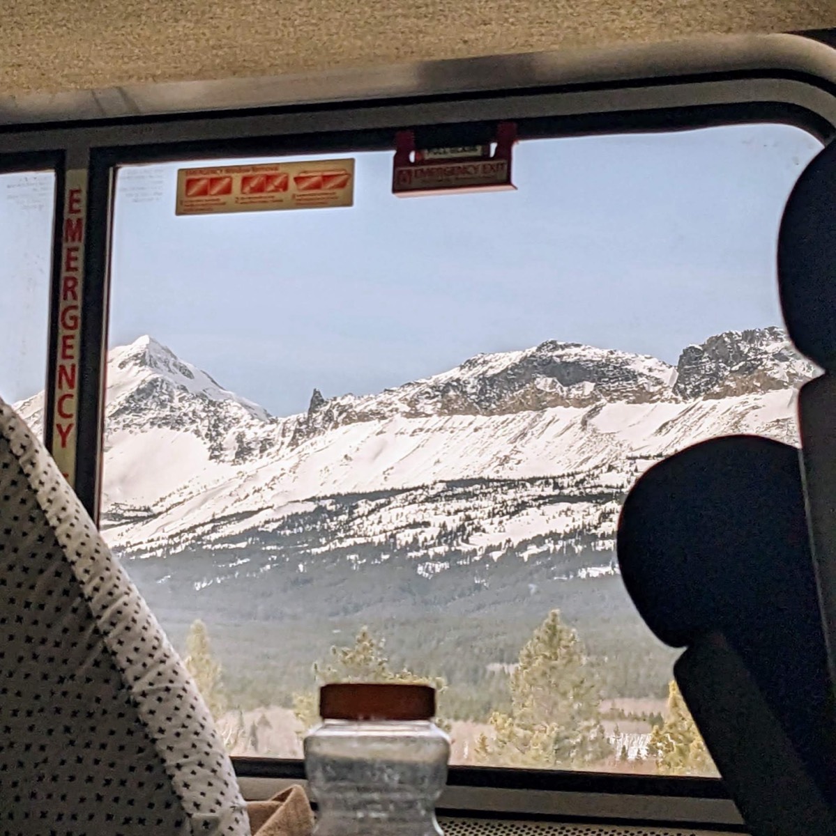 Photos from looking out the window on long Amtrak trips across the western US